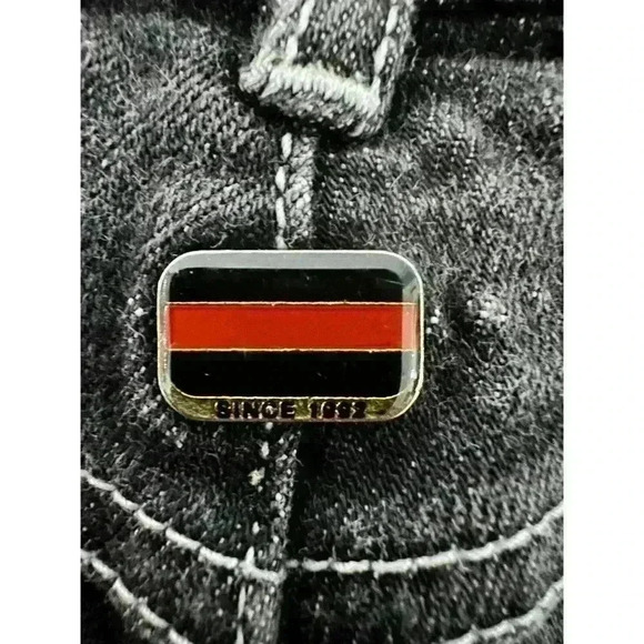 FUBU Collection Y2K Womens Size 7/8 Black Pants Jeans Logo - Picture 3 of 12